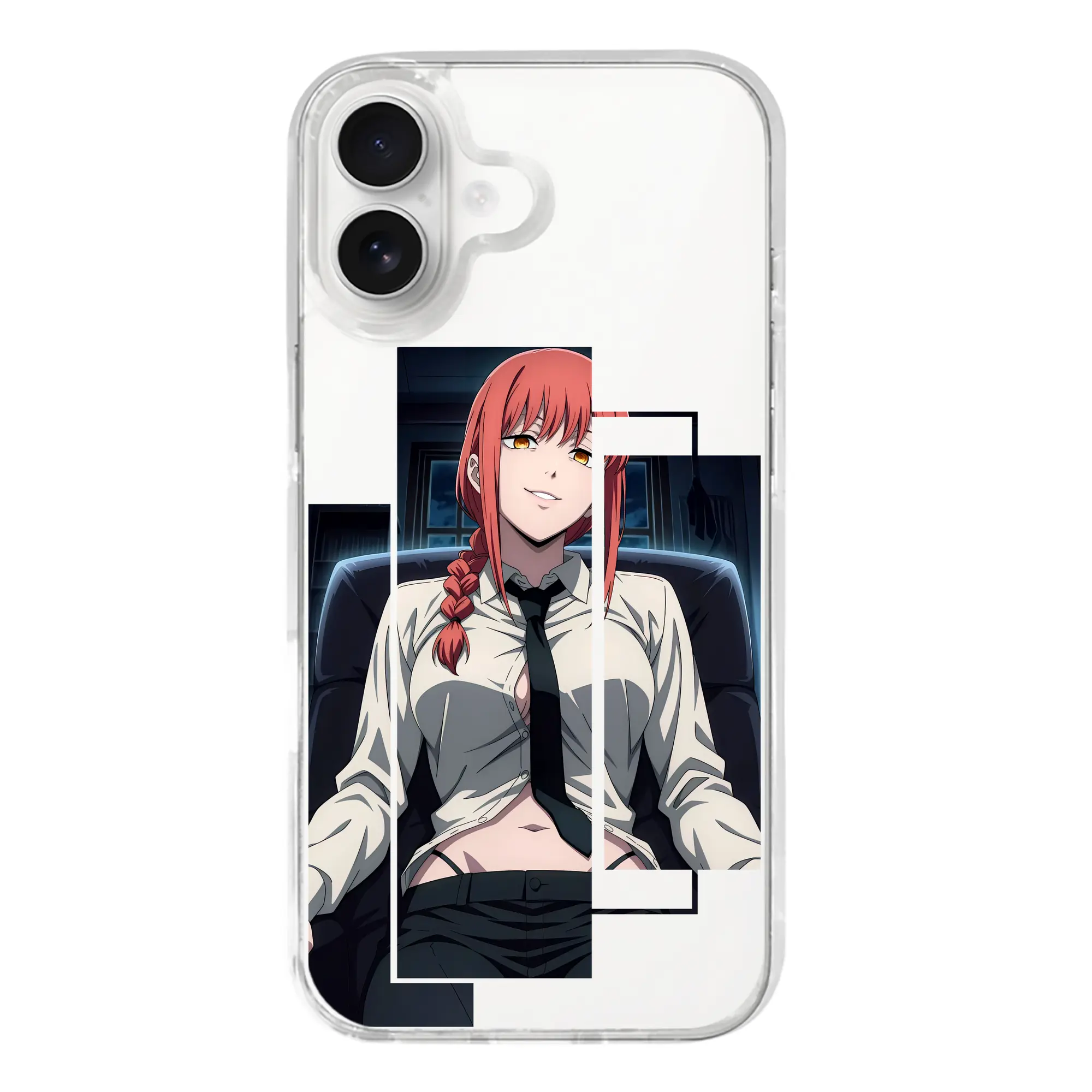 チェンソーマン グッズ,マキマ - iPhone 17シリーズ 透明スマホケース – 薄型・耐衝撃・精密フィット保護カバー